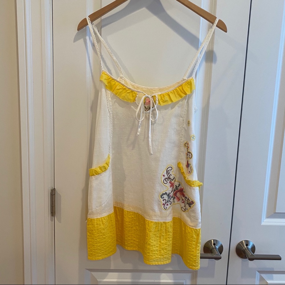 Free People Embroidered Tank Top